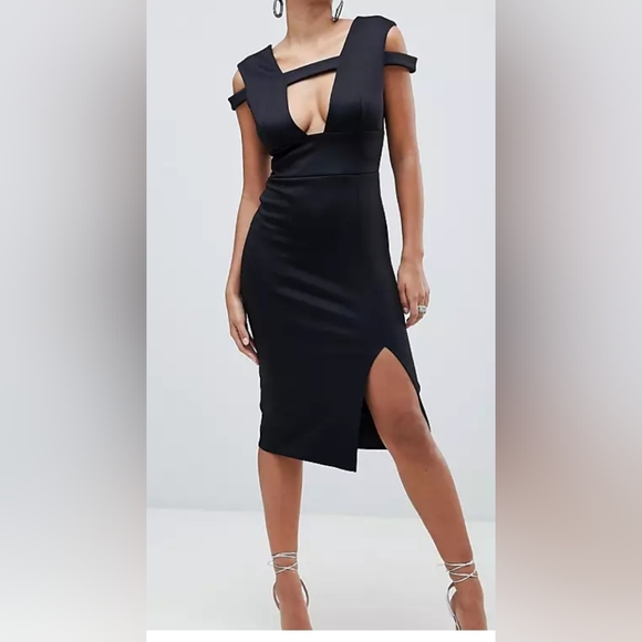 ASOS Dresses & Skirts - ASOS DESIGN strappy cut out midi dress Size 4 (Small)